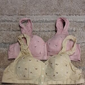 Floral Print Pink and Cream Bras